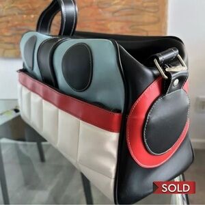 90s W&LT WALTER VAN BEIRENDONCK WILD & LETHAL TRASH PUK-PUK FACE MESSENGER  BAG